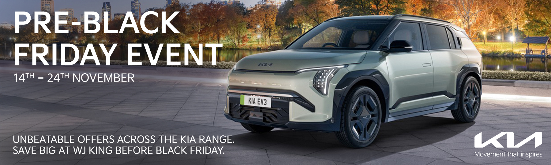 Kia Pre Black Friday Event 1800x540px
